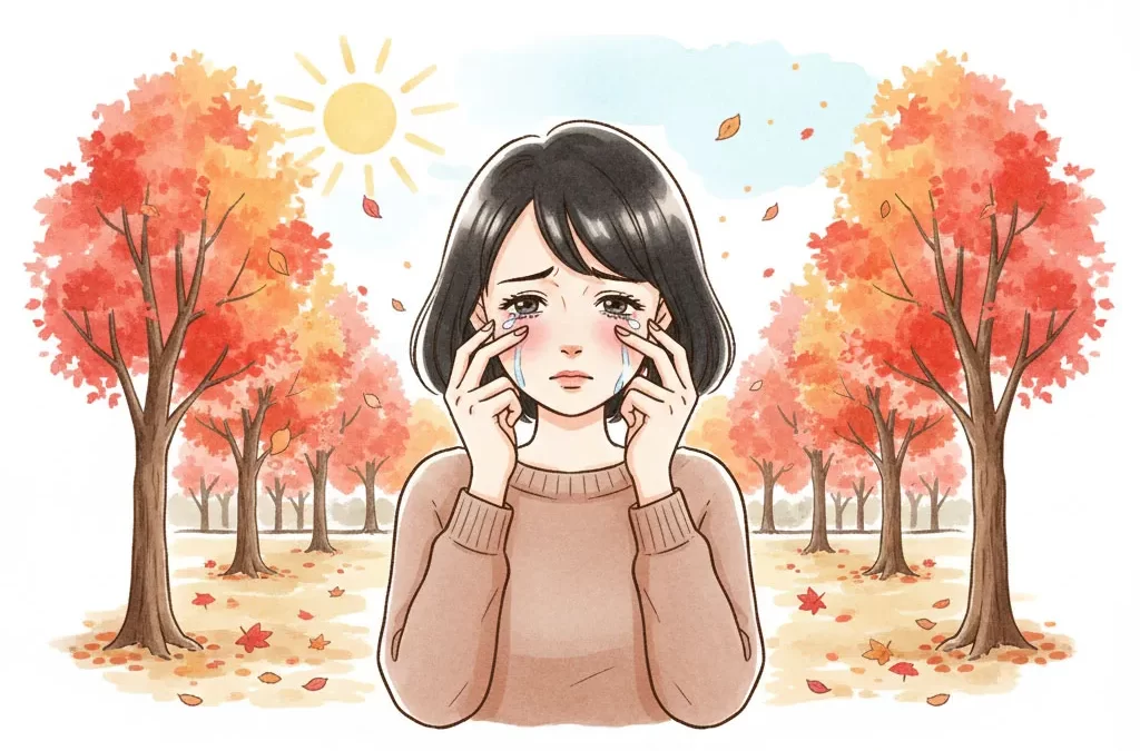 その目のかゆみ、秋のせいかも？見過ごせない季節性アレルギー性結膜炎のサイン