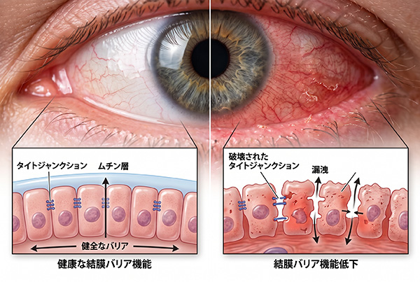 夏の紫外線・冷房による「結膜のバリア機能低下」